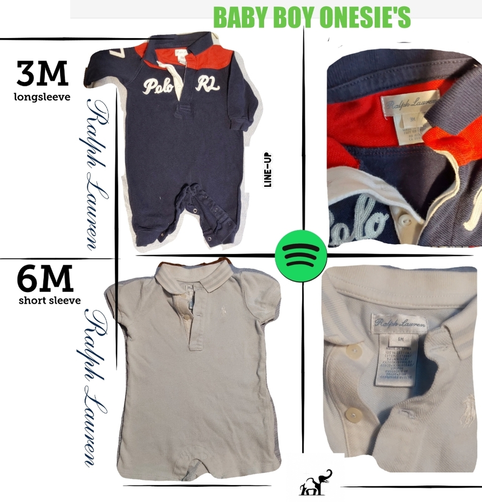 NWOT-BUNDLE OF BOY/JOY LONGSLEEVE ONESIES & SHORTSLEEVE BY POLO RALPH LAUREN